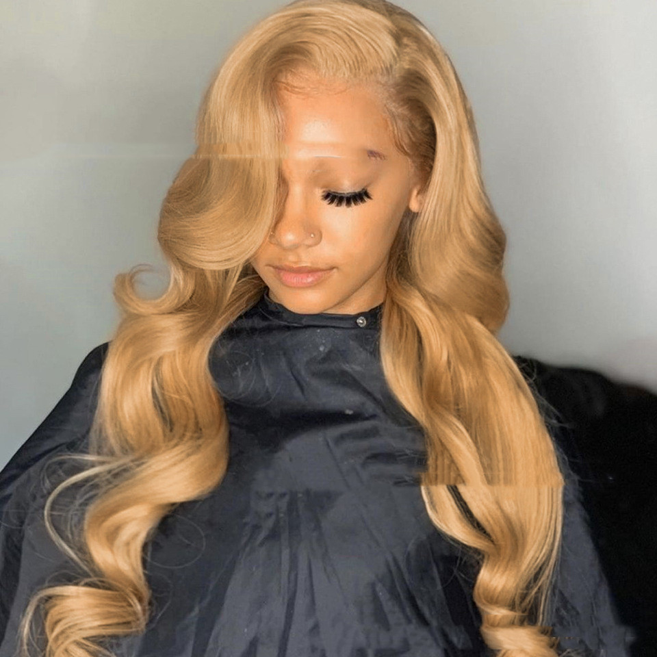Medium Mixed Blonde Long Curly Hair High Temperature Wire photo 3