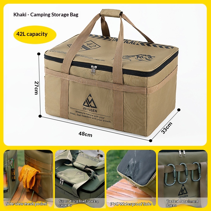 Outdoor Camping Gear Storage Bag, Cooking Utensils, Tableware, Miscellaneous Items Bag, Portable Tools And Accessories, Gas Canister, Cassette Stove, Camping photo 6
