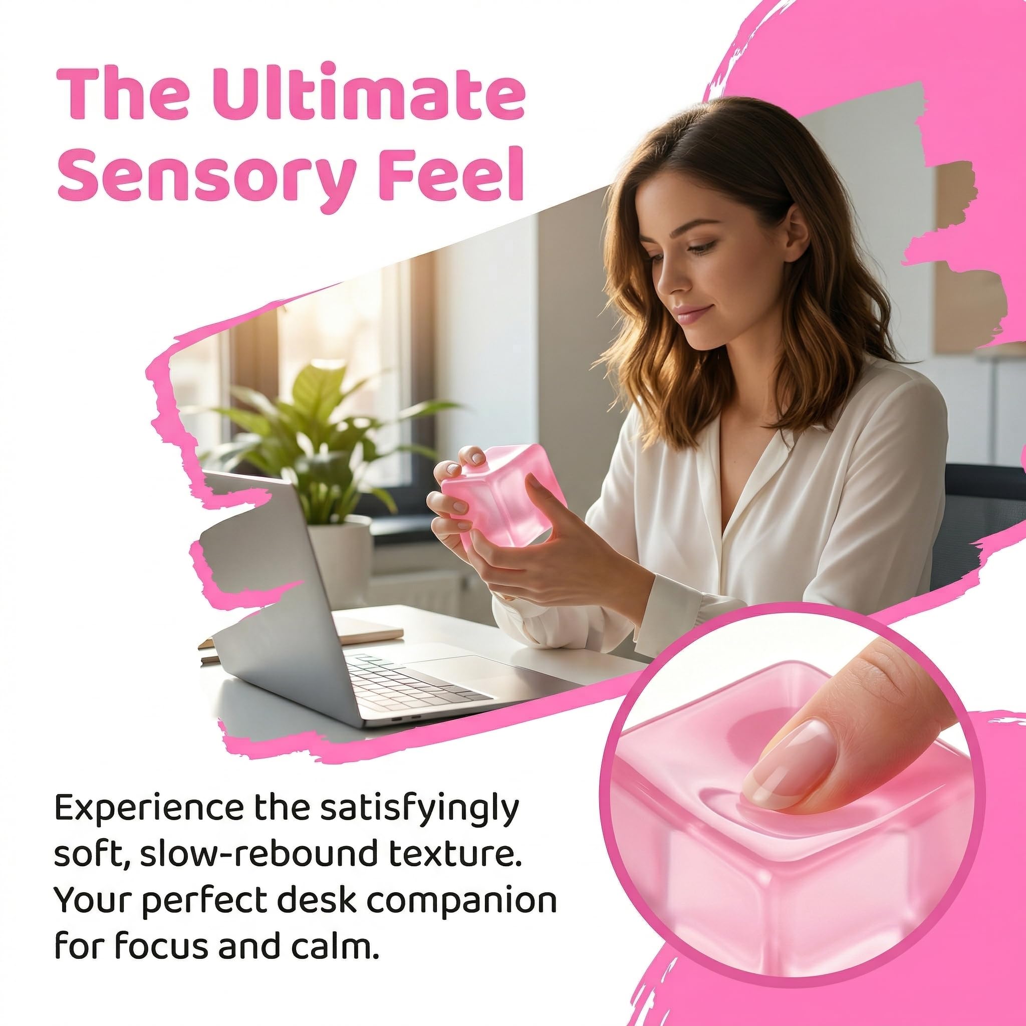 Squishy Stress Cube, Large Fidget Stress Ball Sensory Anti-Anxiety Slow Rising Squishy Stress Relief Toys For Adults And Teens photo 7