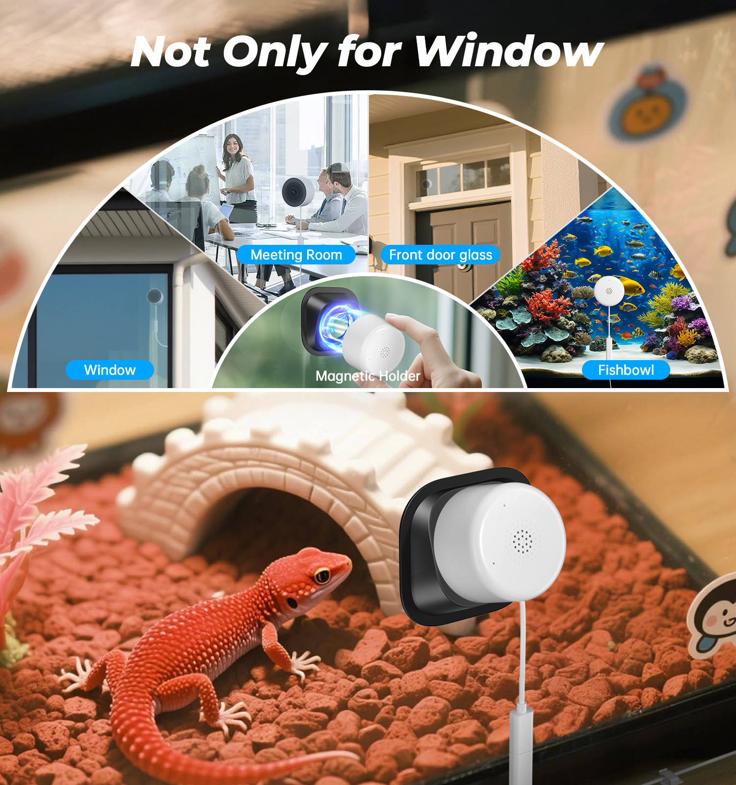 3MP Window Camera With Bracket WiFi Indoor Home Security Motion Detection Two-Way Audio Camera photo 2