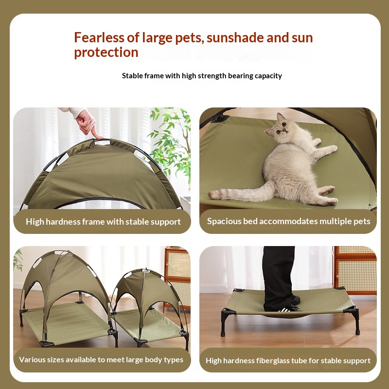 Cat Bed, Pet Camping Bed, Large Tent, All-season, Washable, Puppy Bed photo 2