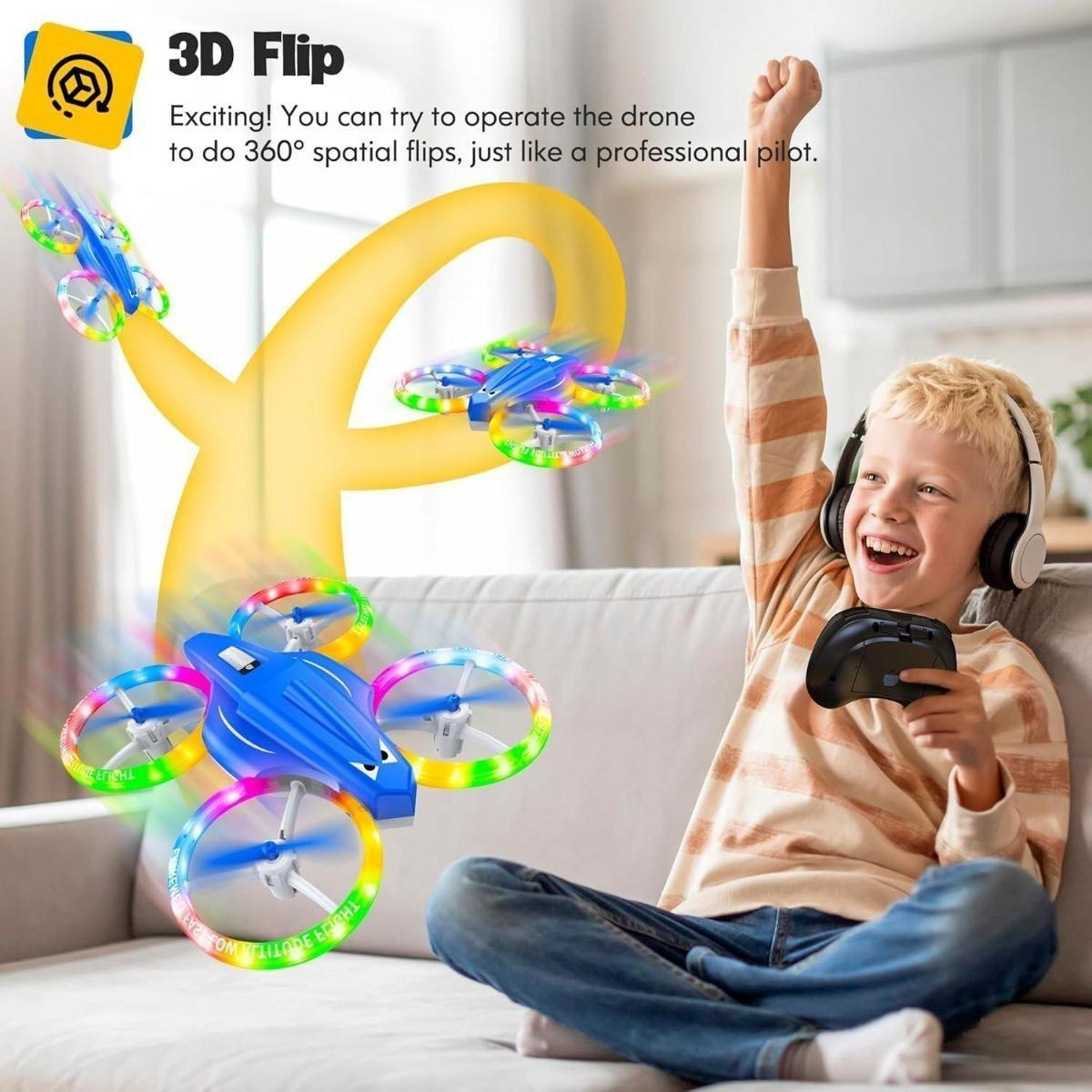 Durable Kid Drone  ABS Plastic Button Controller  3 Speed Modes  Adjustable Rechargeable Multi Battery Quadcopter photo 6