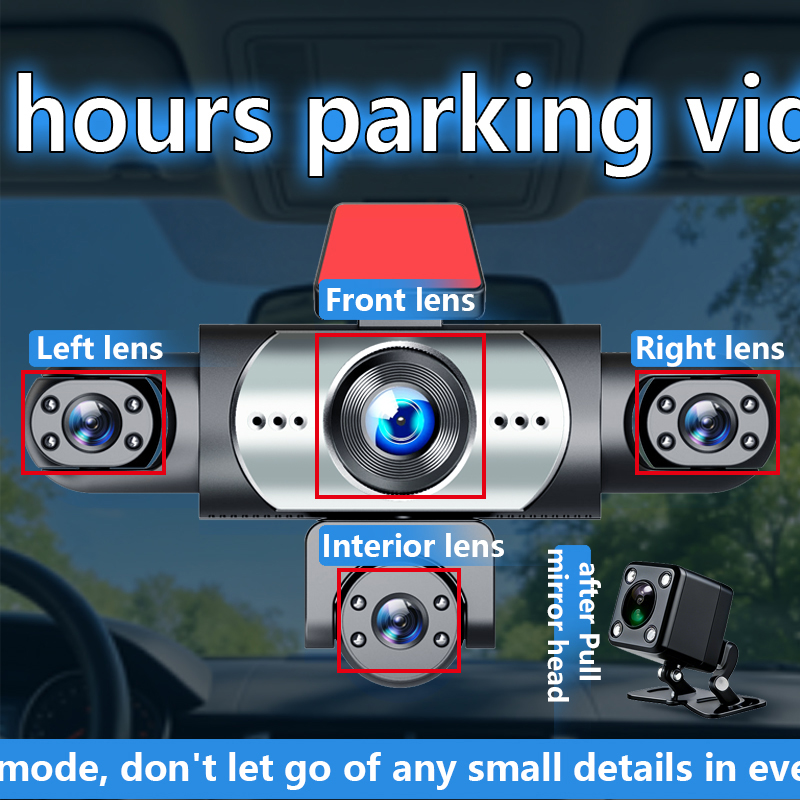 Five Camera Driving Recorder, 1080P High-definition Night Vision, Mobile App For Viewing Videos photo 7