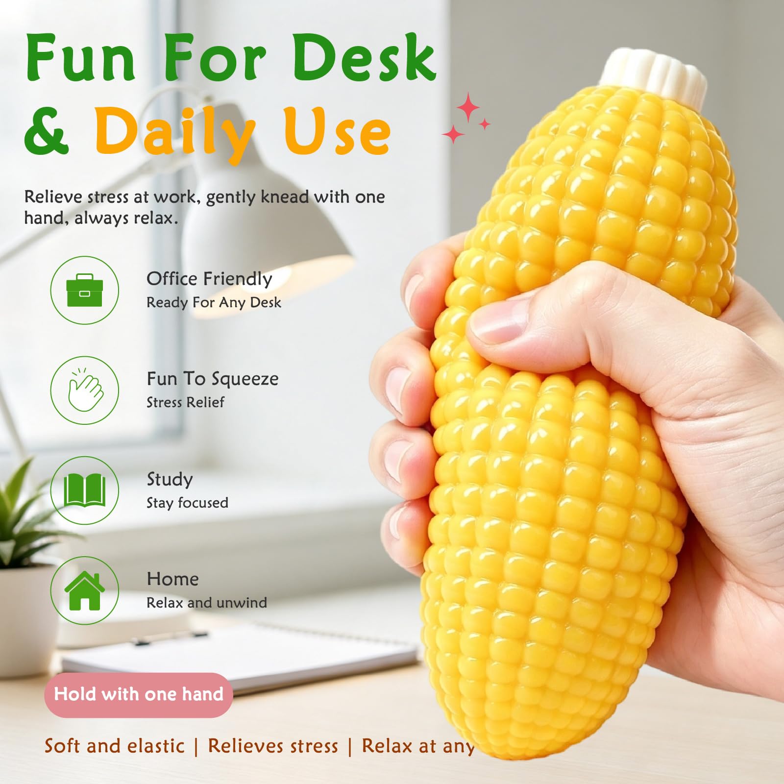 Crunchy Orange Peanuts, Corn, Potatoes Toys, Asmr Crunchy  Stress Ball Realistic Orange Sensory Toy With ASMR Crunch Sound,Soft Slow Rising Fruit Fidget Toys For Desk,Travel,Gifts For All Ages photo 3