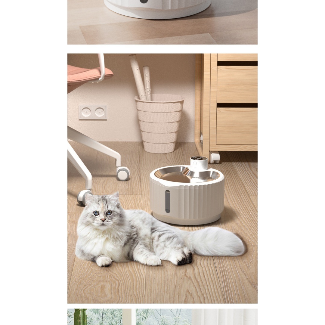 Automatic Circulating Sensor-Activated Stainless Steel Pet Water Fountain photo 8