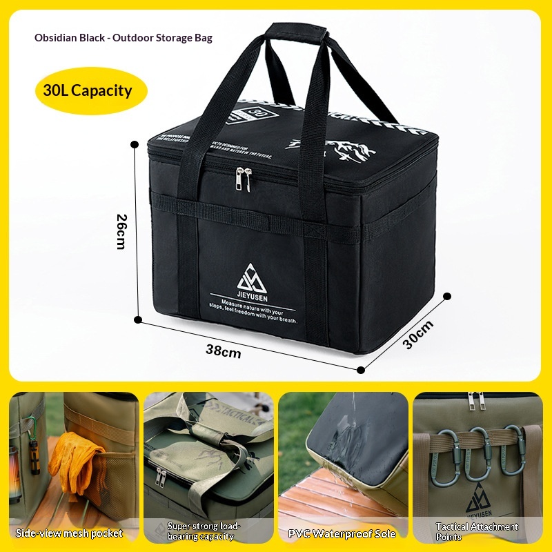 Outdoor Camping Gear Storage Bag, Cooking Utensils, Tableware, Miscellaneous Items Bag, Portable Tools And Accessories, Gas Canister, Cassette Stove, Camping photo 2