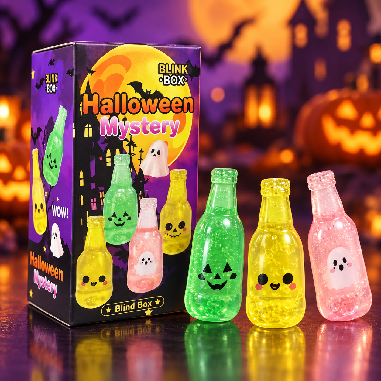 Glow-in-the-Dark Halloween Sensory Toys Set, Ghost  Squishy Fidget Toys With Stretchy Toy And Stress Relief Cube, For Adults photo 3