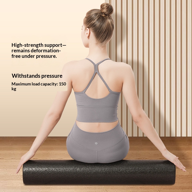 Epp Foam Roller Fitness Equipment Supplies Roller Roller Massage Stick. Glossy Black Roller Shaft Solid Yoga Column photo 1
