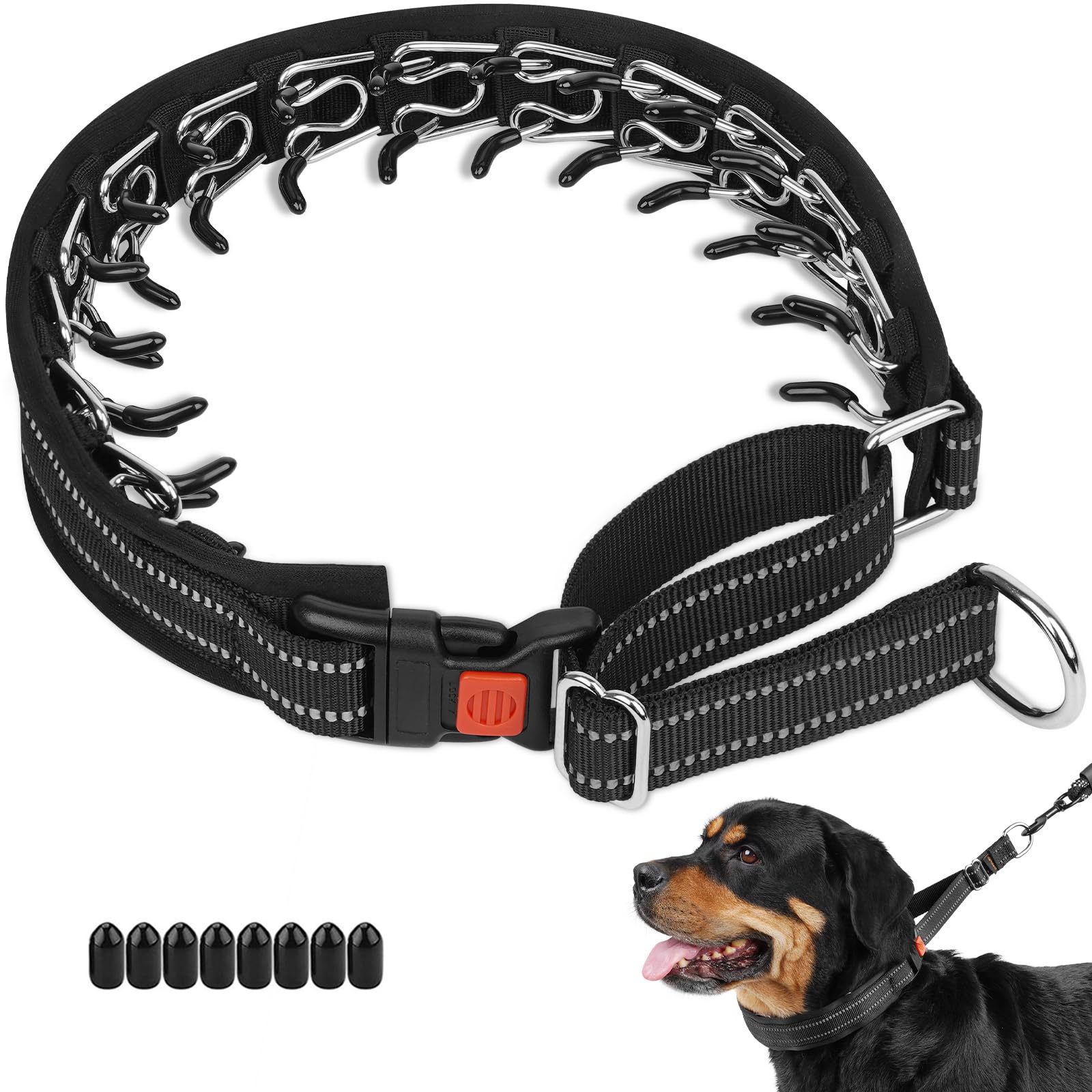 No Pull Martingale Collar For Large Medium Small Dogs To Train Walking Collar With Buckle Anti Pull, Fit Pitbull German Shepherd Doberman, Reflective photo 1
