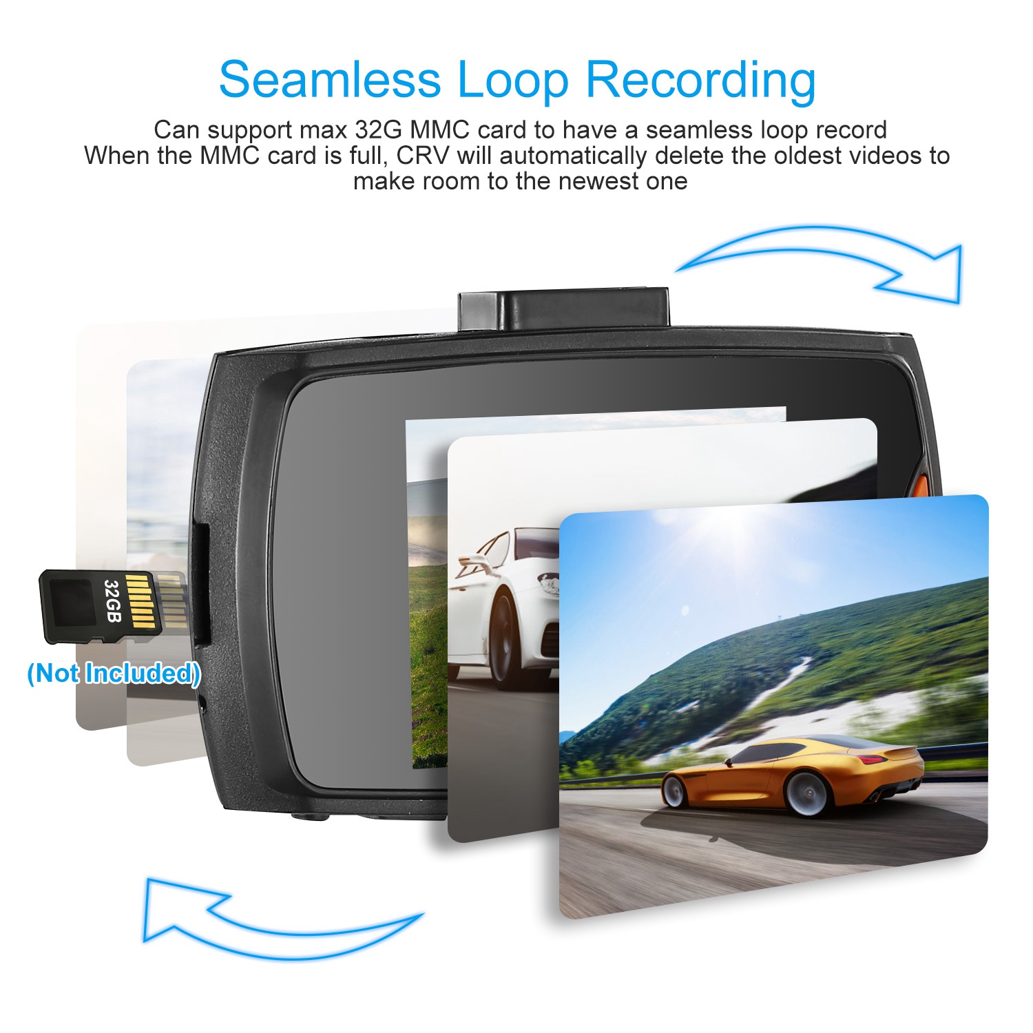 Full HD 1080P Car DVR Recorder, 90 Degree Wide Angle Dashcam, Night Vision With Infrared Lights, Seamless Loop Recording, Support Up To 32G MMC Card photo 4