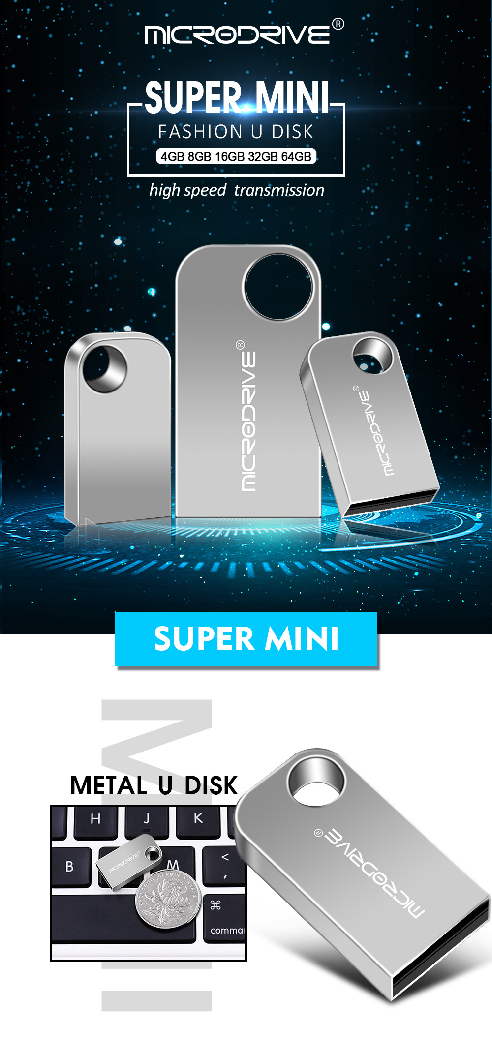 16G Vehicle-mounted Large Capacity 64g Mini USB Disk photo 8