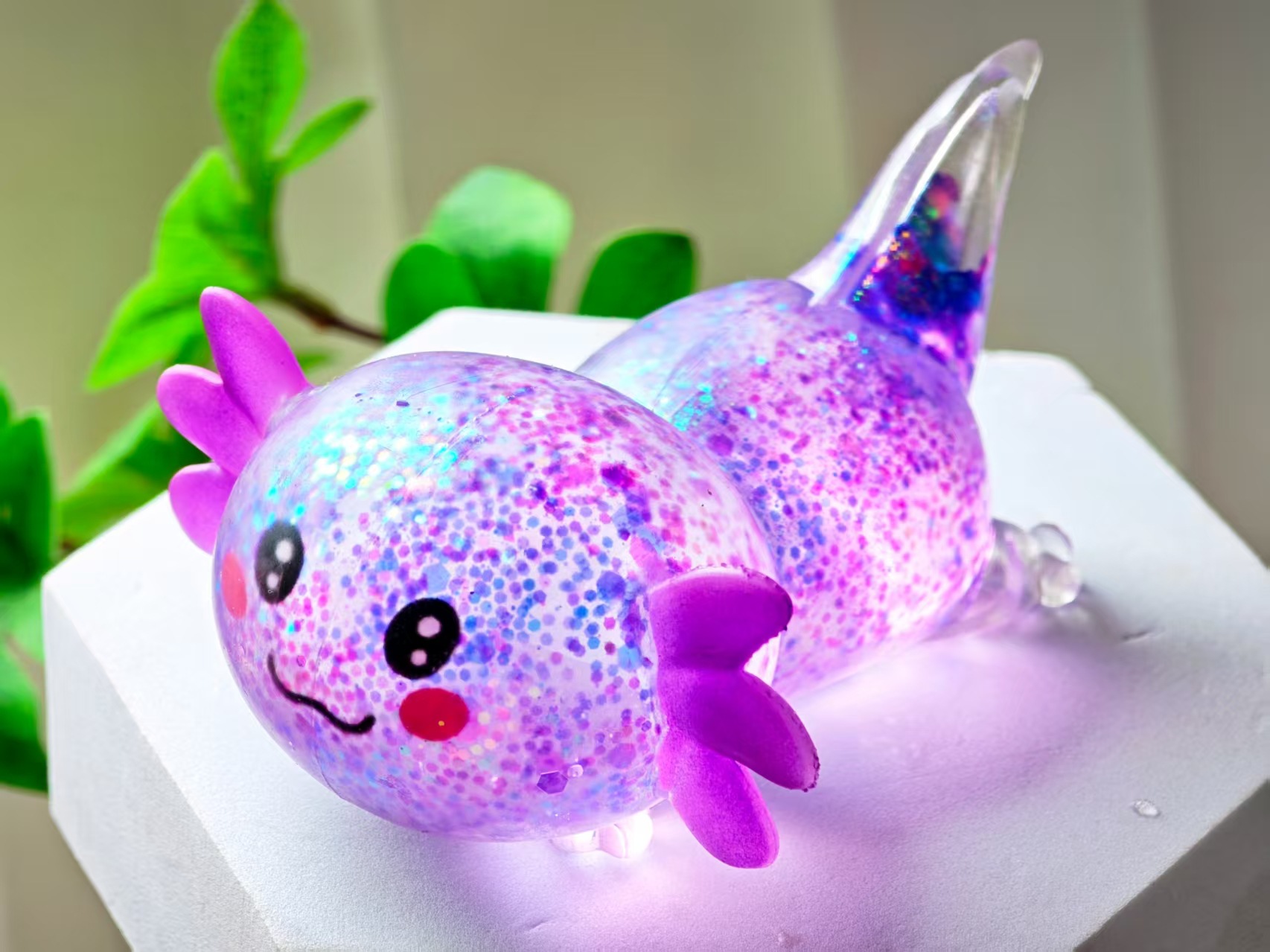 Axolotl Squishy Toy, Cute Slow Rising Fidget Toy For Stress Relief, Soft Squeeze Sensory Toy For Kids And Adults, Handheld Stress Ball For Anxiety And Focus photo 5