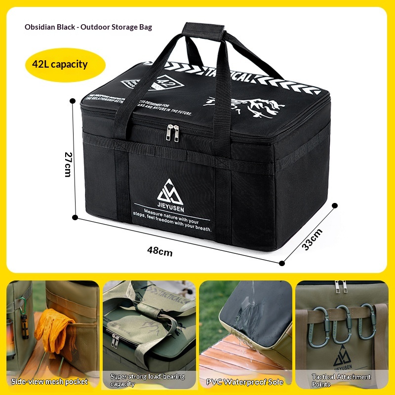 Outdoor Camping Gear Storage Bag, Cooking Utensils, Tableware, Miscellaneous Items Bag, Portable Tools And Accessories, Gas Canister, Cassette Stove, Camping photo 5
