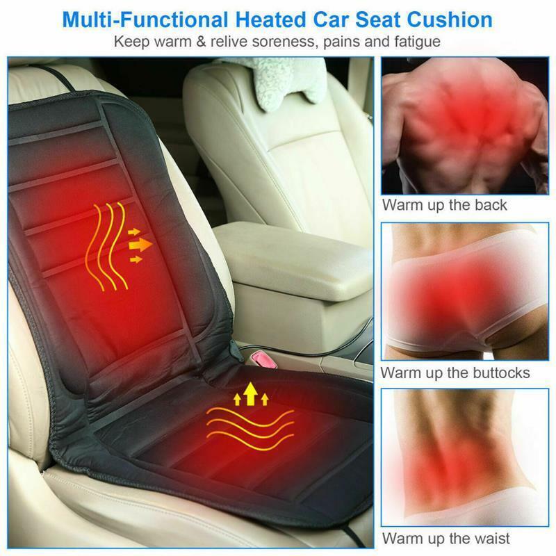 Heated Car Seat Pad 12V -Auto Heating Cushion, Comfortable Warmer, Universal Fit photo 4