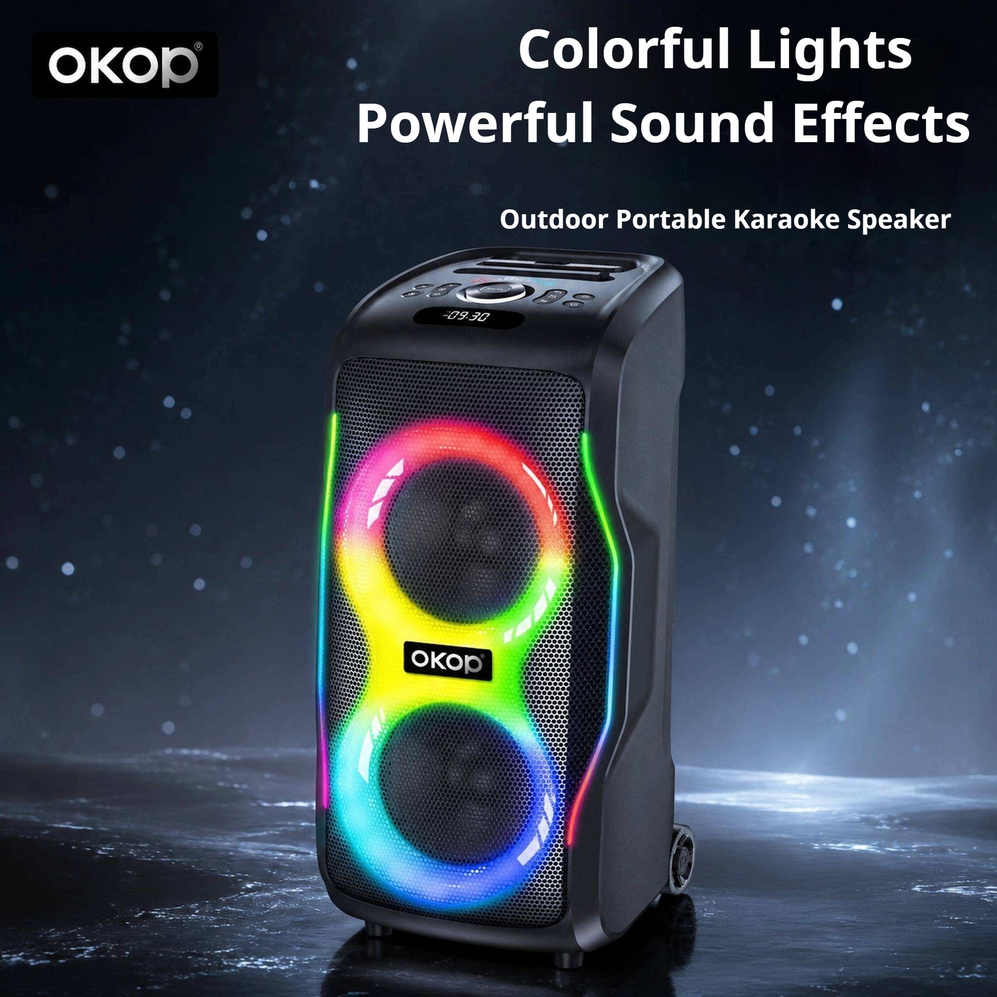 KP-8015 Best-Selling Bluetooth Speaker New High-Power 120W Outdoor Model With Dual Microphones Long Battery Life And Karaoke Functionality In Stock photo 6