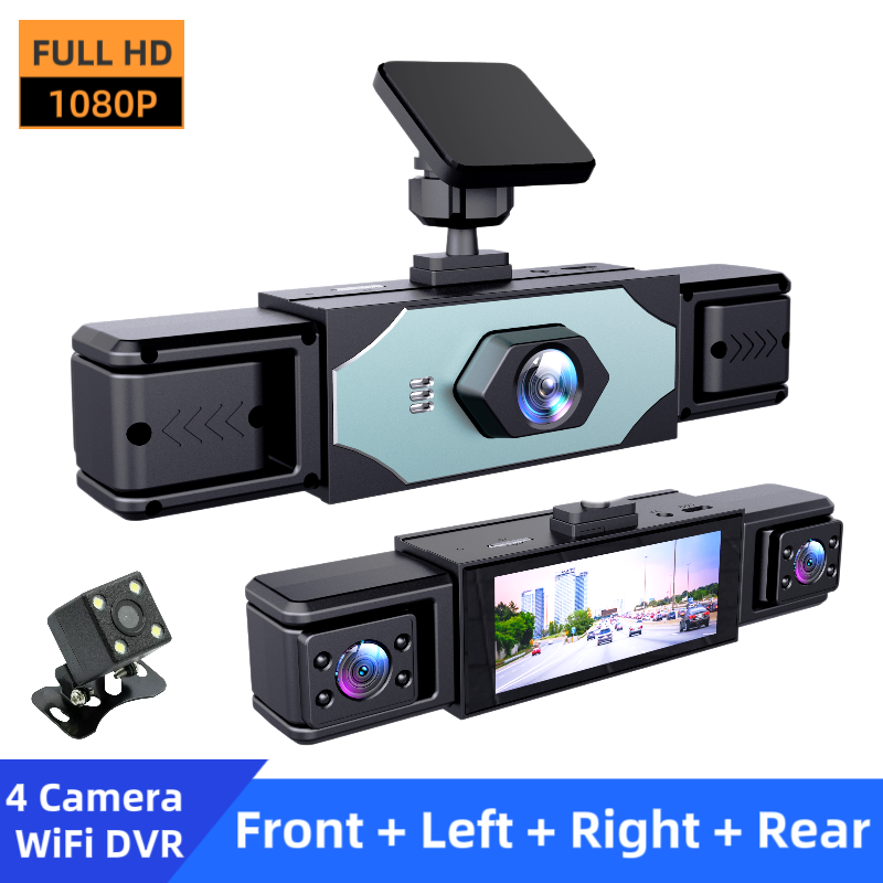 1080P High-definition Driving Recorder With Four Lenses, High-definition Night Vision, Front, Back, Left, Right Recording photo 1