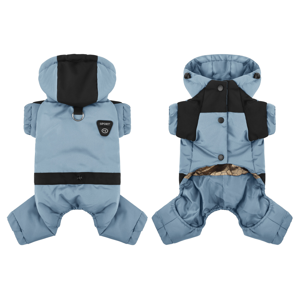 Water Resistant Dog Winter Coat, Graphene Thermal Warm Four Legged Dog Snow Jacket Hooded Pet Cold Weather Snowsuit, Windproof Padded Dog Clothes For Small Medium Dogs photo 7