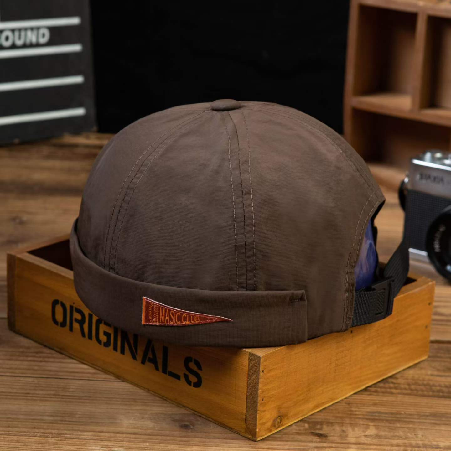Japanese-style Quick-drying Breathable Fabric Triangular Logo Master Cap With Rolled Brim And Soft Top Without Brim - Hip-hop Hat photo 7