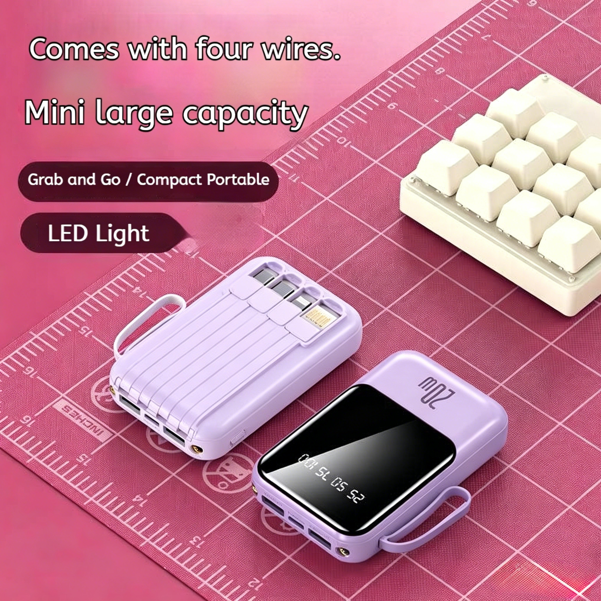 KP-720 Best-selling 8000mAh High-capacity Power Bank With Digital Display And Fast Charging 3C Certified In Stock photo 8