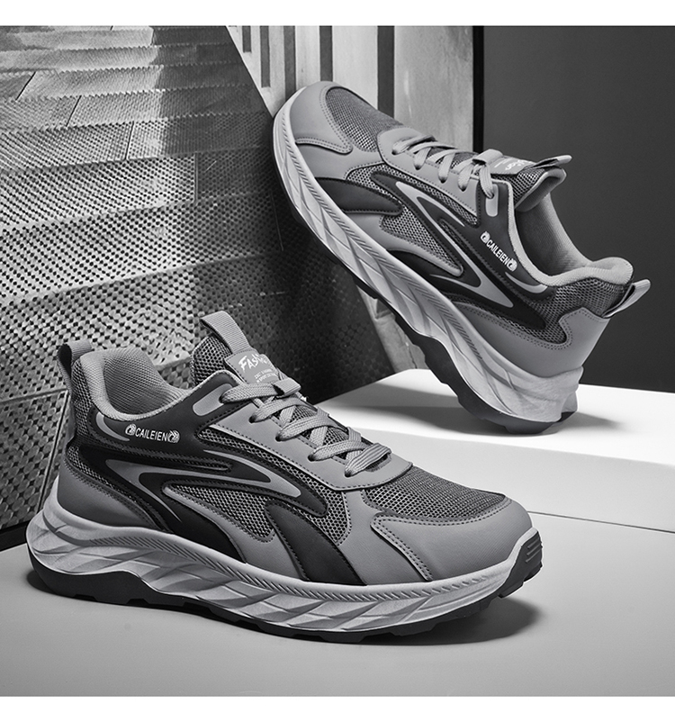 Men's Soft Sole Anti-slip Walking Shoes For Middle-aged & Elderly, Breathable Wear-resistant Dad Style Athletic Shoes For Fathers photo 3