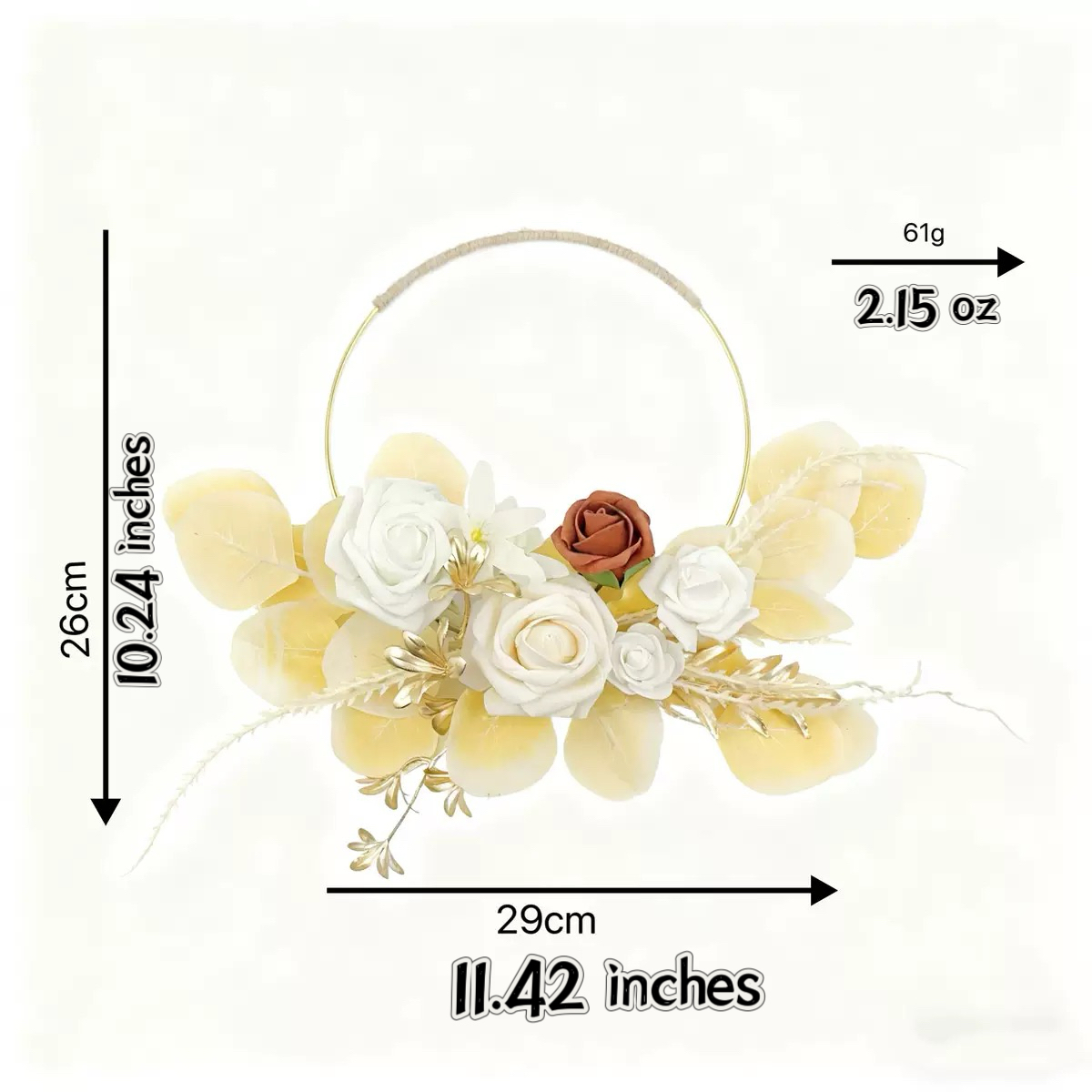 Artificial Floral Hoop Decor For Weddings, Parties & Home photo 5
