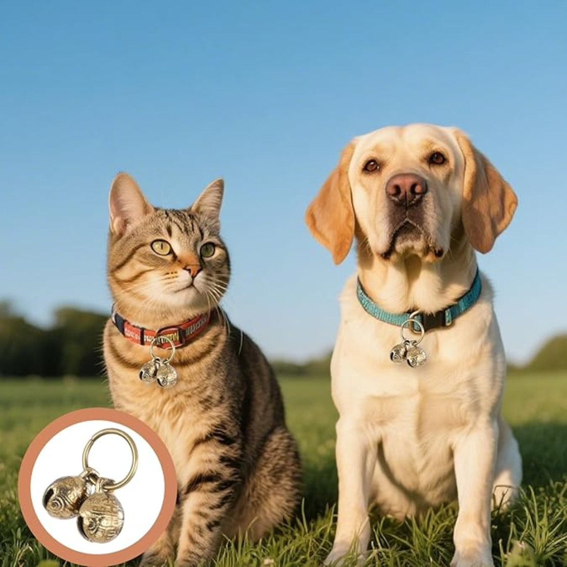 Copper Bell For Dog Collar, 4 PCS Brass Dog Bells Extra Loud Collar Bell For Pet Tracking Anti Lost Training Pets Pendant Accessories Anti Theft Bells For Little Dogs photo 3
