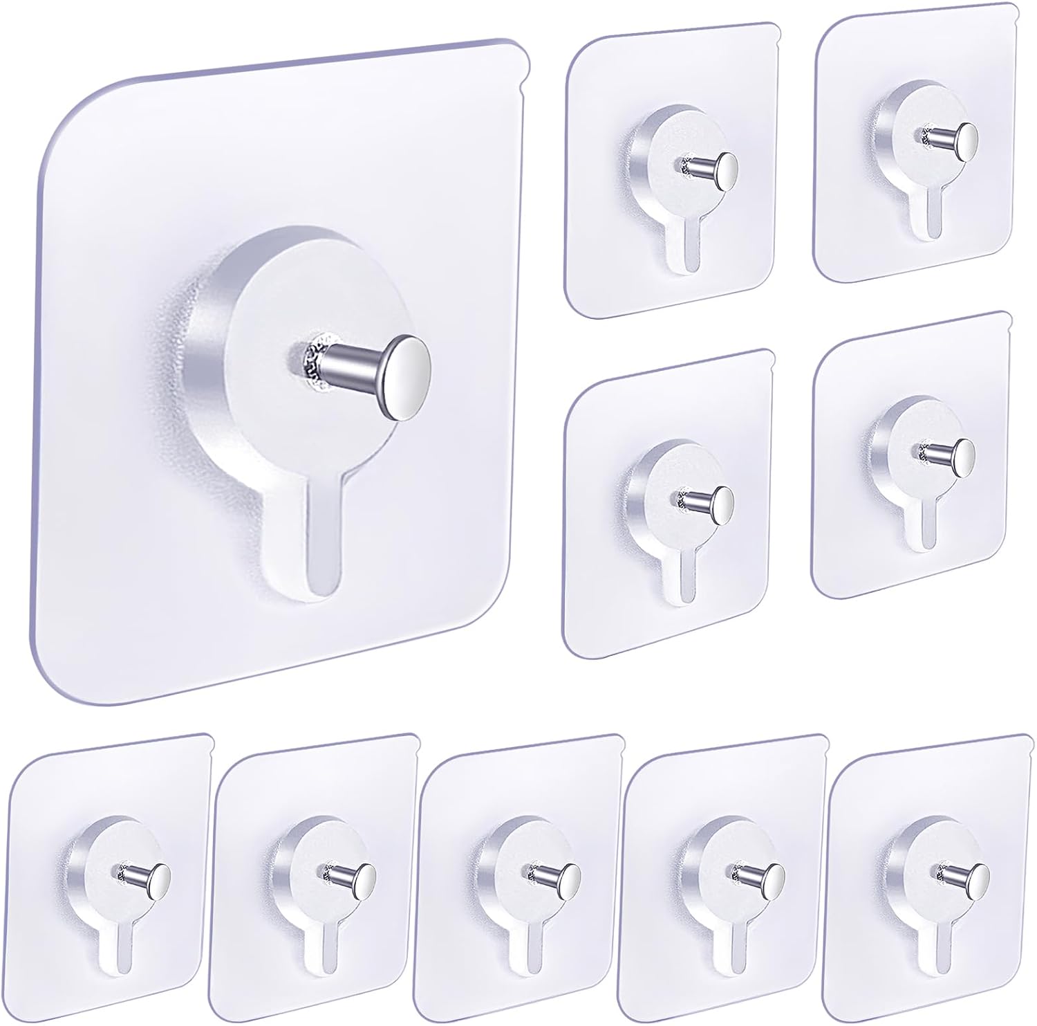 Adhesive Hooks For Wall,Wall Hangers Without Nails For Photos Frames,Utility Waterproof And Oil Resistant Hooks For Kitchen,Bathroom,Home And Office photo 1
