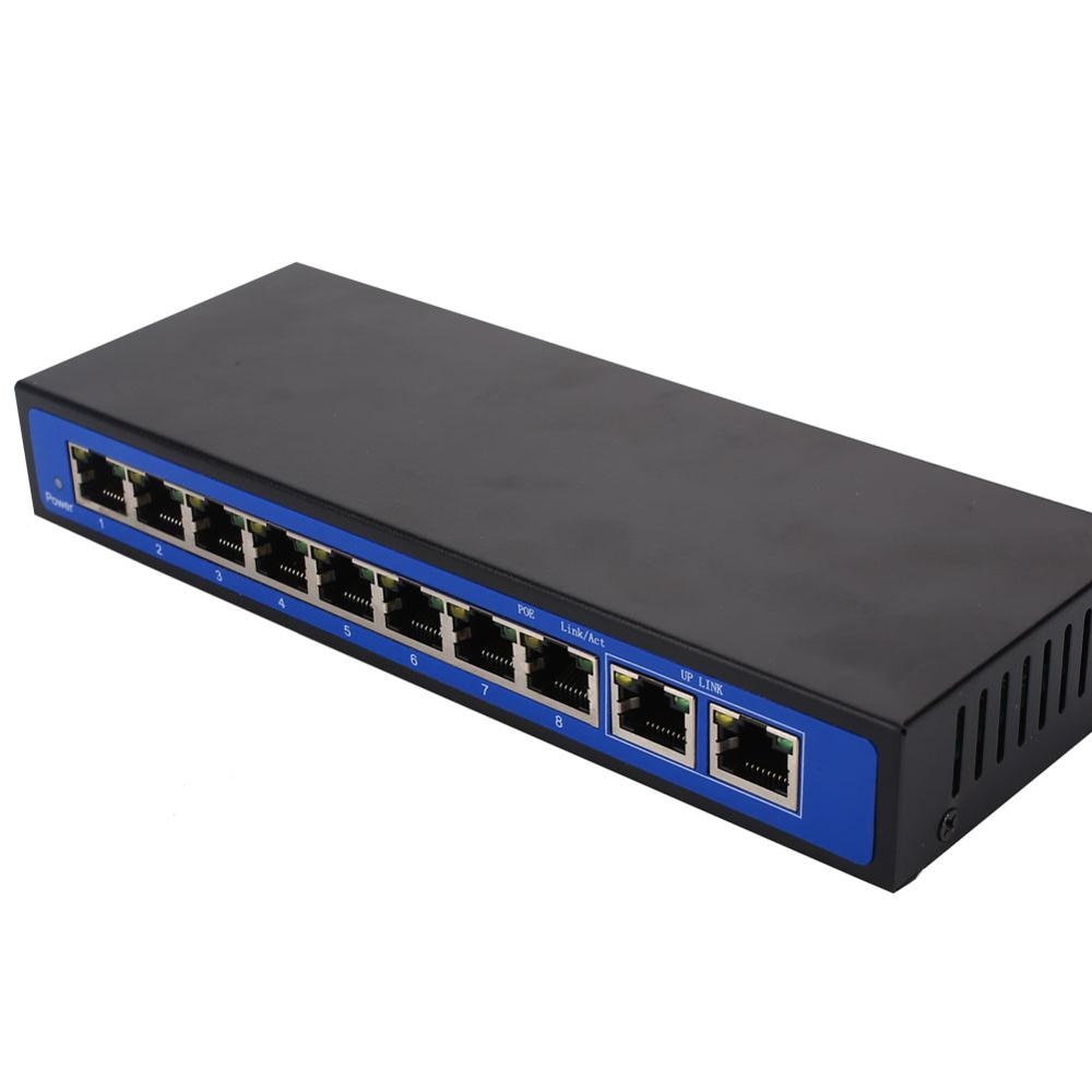 8+2 power 10 port 100M POE switch wireless AP 48V external power supply photo 1