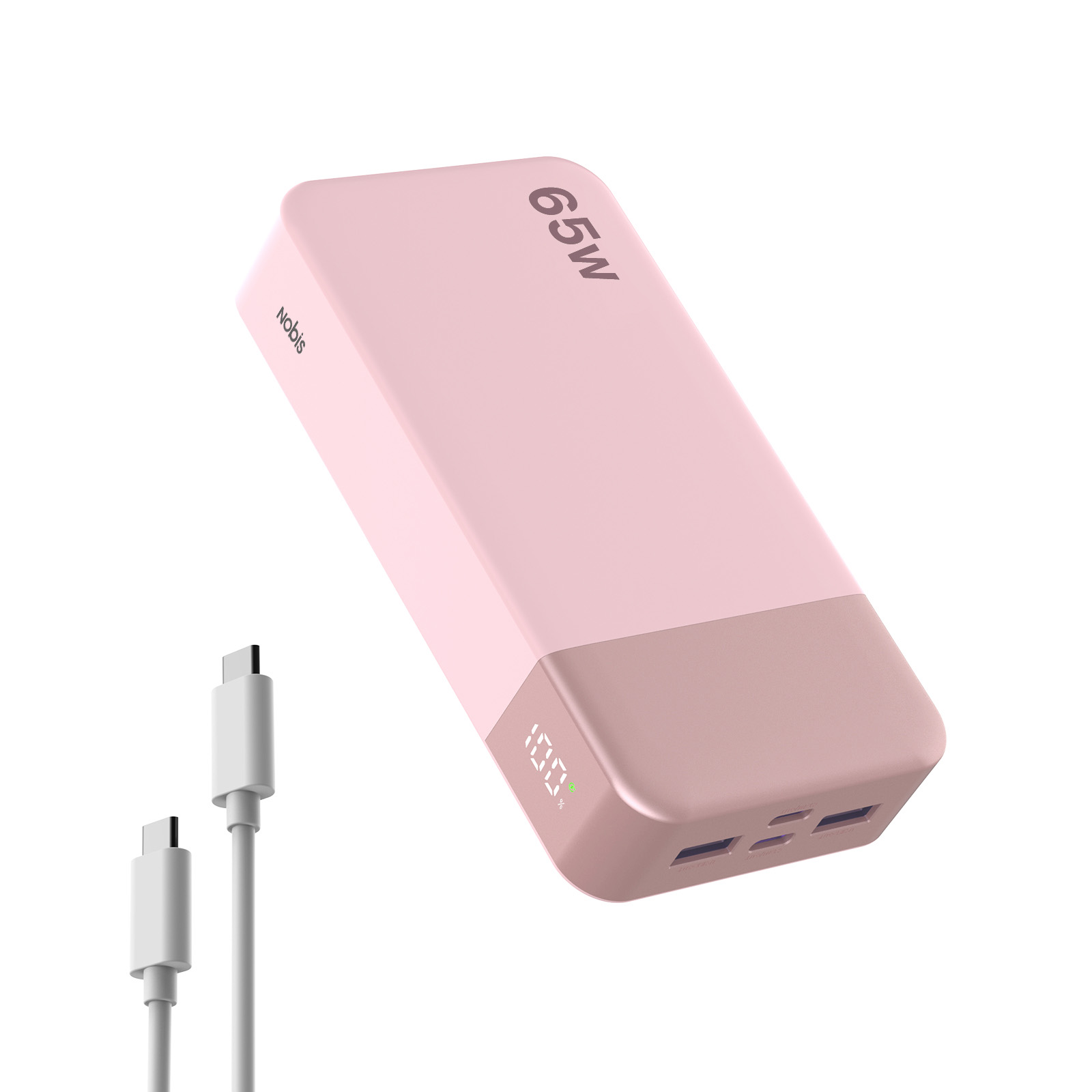 N Obis Portable Charger, 65W PD Fast Charging 20000mAh Type-C Small Compact Power Bank For Phone, Tablet, Laptop photo 1