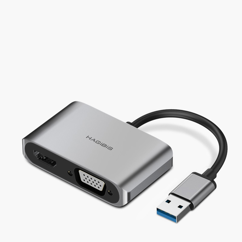 Hagibis USB 3.0 to HDMI-compatible VGA Adapter 4K HD Multi-Display 2in1 USB to HDMI-compatible Converter for Windows 7 8 0 OS photo 6
