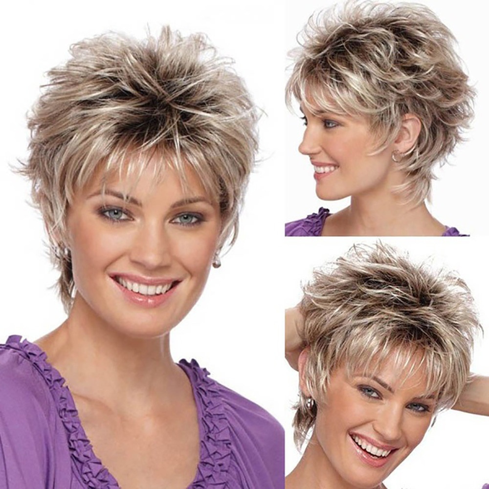 Golden Brown Melange Short Hair photo 1