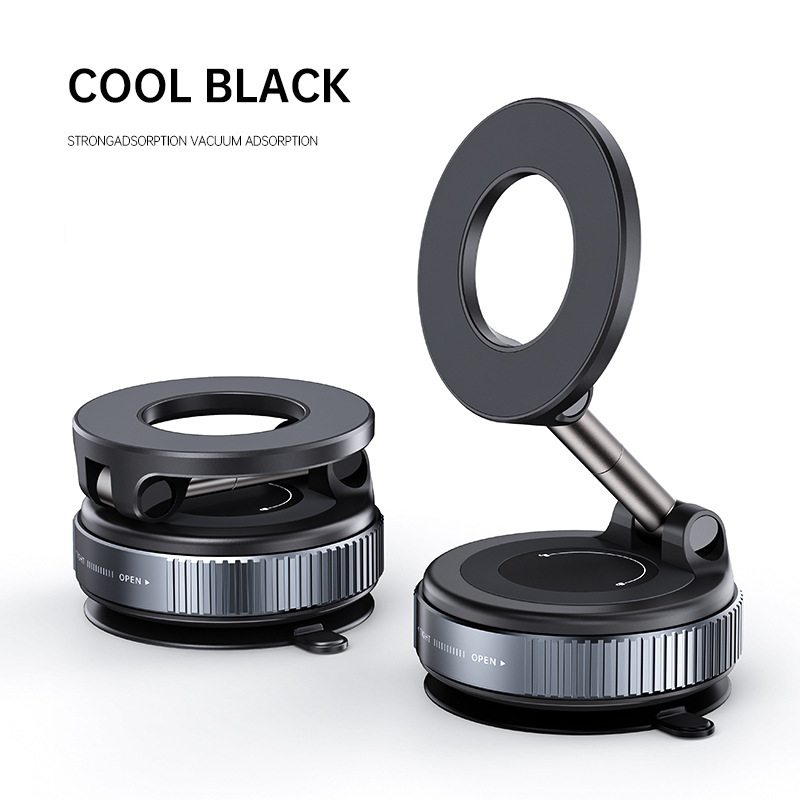 Magnetic Car Phone Holder With Strong Vacuum Suction Cup, Foldable Dashboard Mount, Compatible With All Smartphones And Vehicles photo 5