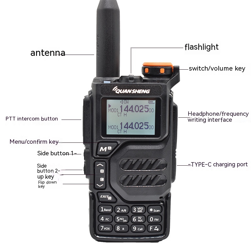 Walkie-Talkie Lithium Battery Frequency Outdoor Self-driving Multi-band photo 5
