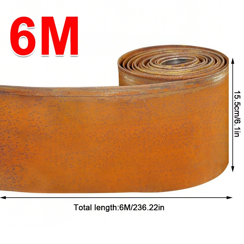 6M&12M Flexible Metal Garden Border Lawn Edging Outdoor Grass Path Edge Roll L photo 3