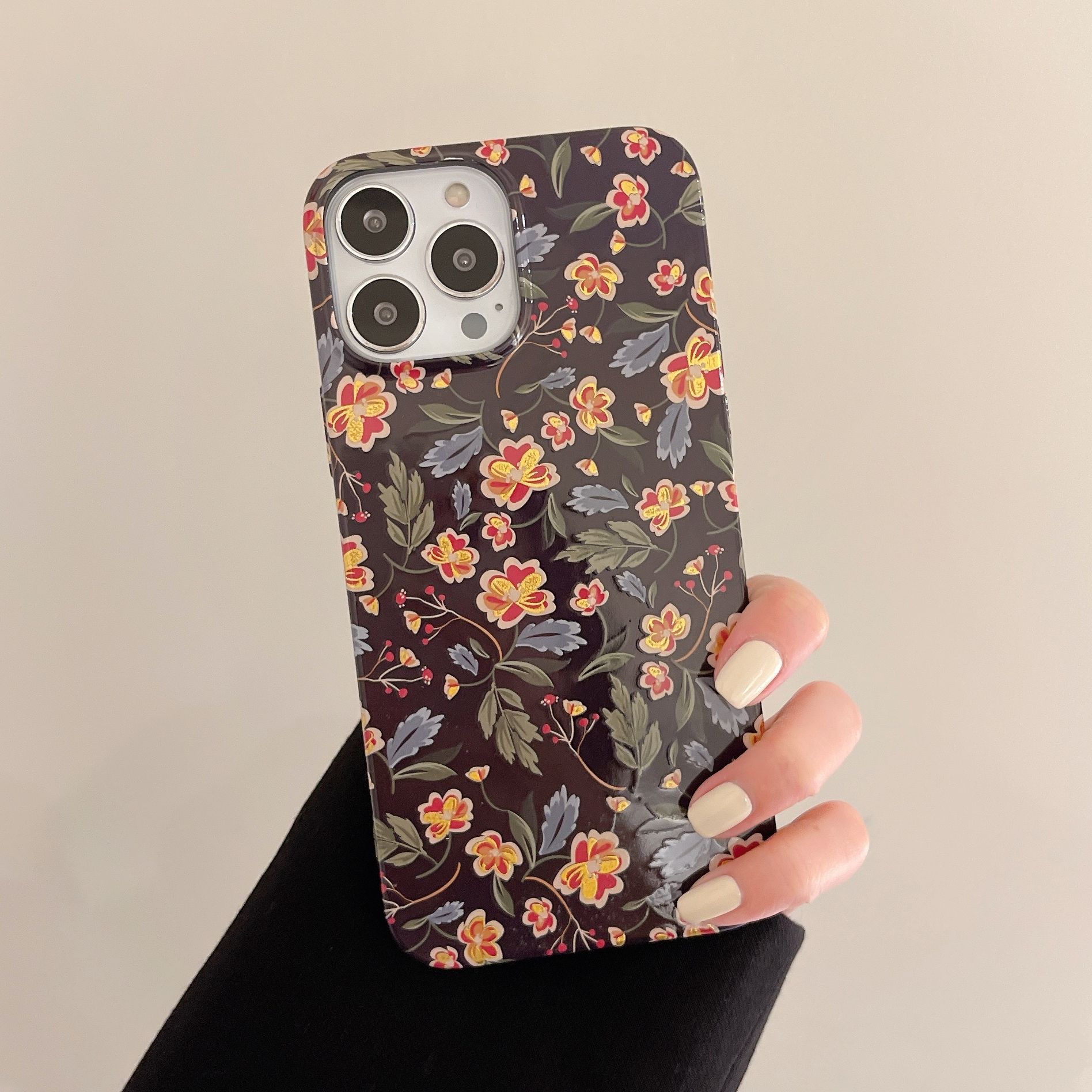 Phone Case Water Sticker Oil Painting Aeolian Bells Flower Double Film PC Drop-resistant photo 1