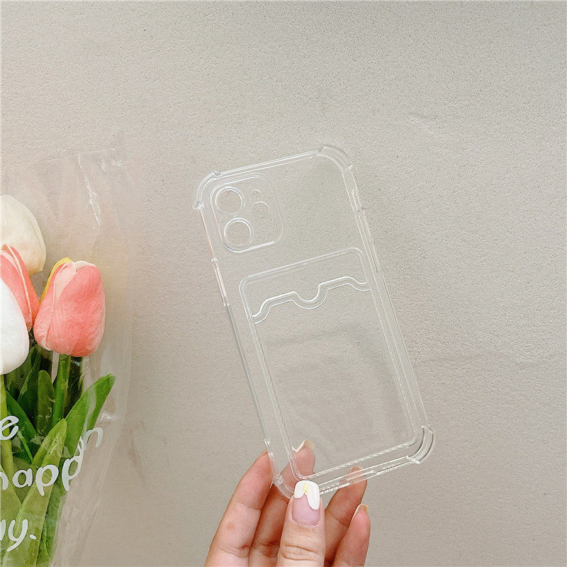 Simple Transparent Card Phone Case All-inclusive Soft Silicone Drop-resistant photo 4