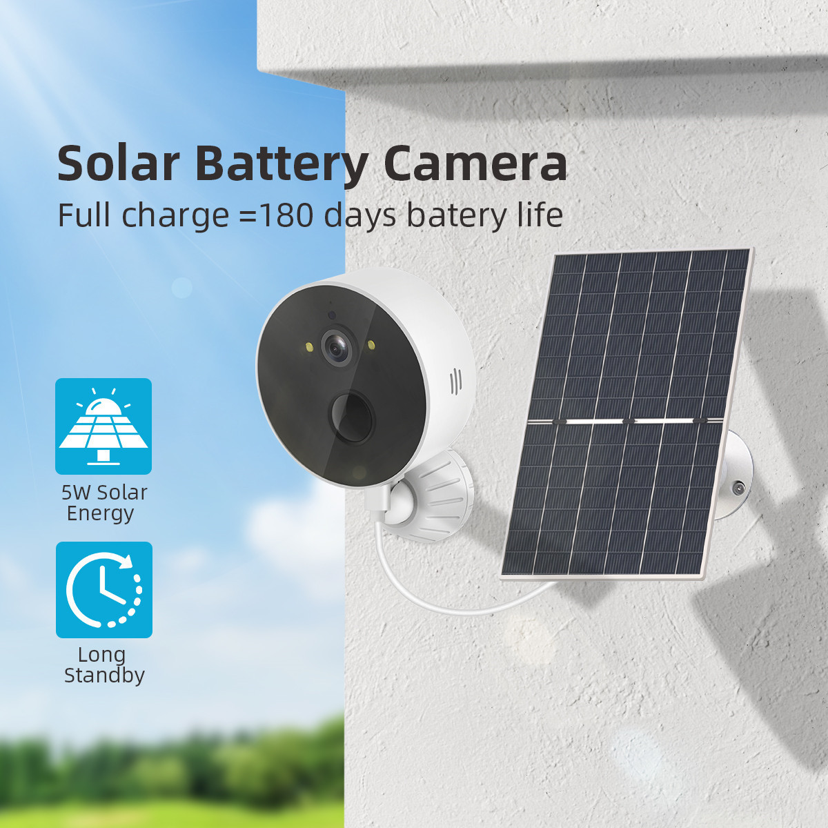 Solar Cell Monitoring Camera Outdoor Low Power Consumption photo 3