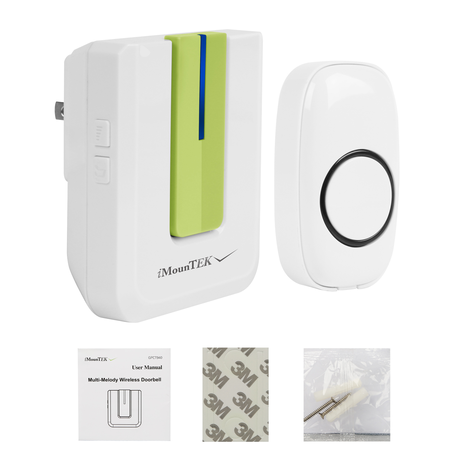 Wireless Doorbells Rings 1 Thousand FT Operating Range IP44 Waterproof Door Chime With 1 Plug Receiver Chimes 52 Melodies LED Indicator Bells For Office Apartment House photo 1