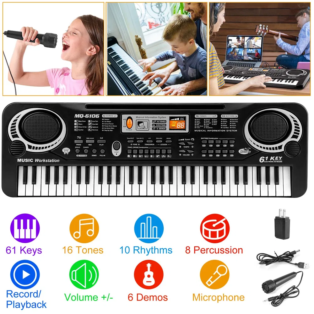 61 Keys Digital Music Electronic Keyboard Electric Piano Musical Instrument Kids Learning Keyboard photo 6