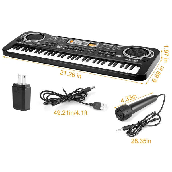 61 Keys Digital Music Electronic Keyboard Electric Piano Musical Instrument Kids Learning Keyboard photo 5