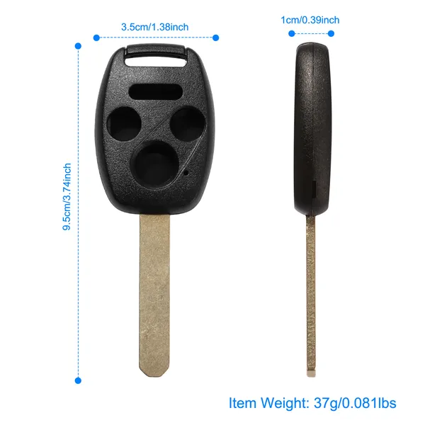 2Pcs Keyless Entry Remote Shell Case Fit For Honda Accord 2008-2012 Car Key Fob Pad Replacement photo 5
