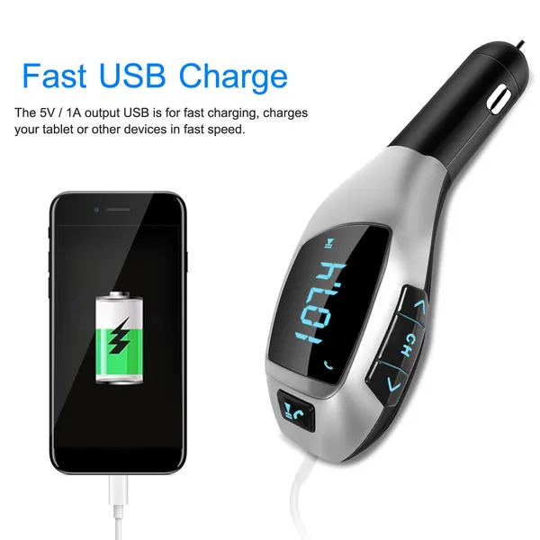 Car FM Wireless Transmitter USB Charge Hands-free Call MP3 Player photo 2