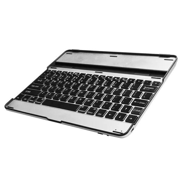 Silver And Black Aluminum Alloy Wireless Keyboard Tablet Cover photo 4