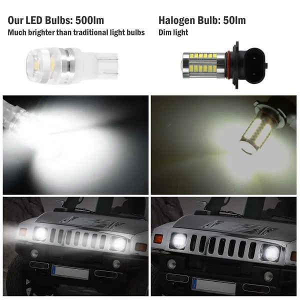 20Pcs LED Car Light Bulbs T10 2323SMD 6500K White Auto Lamps Replacement For Dome Map Door Trunk Signal License Plate photo 3
