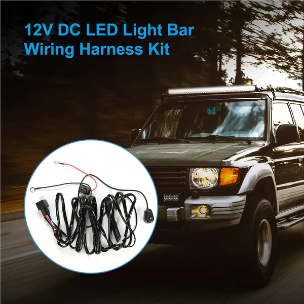 LED Light Bar Wiring Harness Kit 280W 12V 40A Power Relay Fuse On Off Switch 10ft Length Universal Fitment Light Bar Accessories photo 3