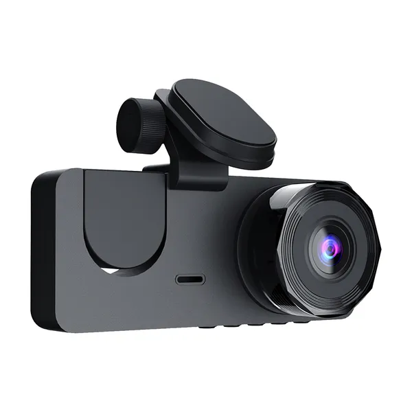 3 Channel Dash Cam Front Inside Rear Vehicle Driving Recorder Car DVR With 32G MMC Card G Sensor Motion Detection Parking Monitor Night Vision Loop Recording photo 1