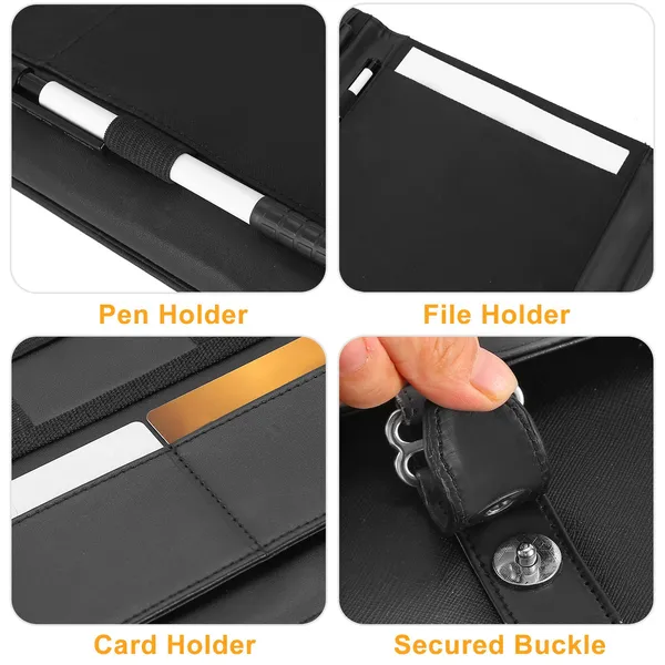 Padfolio Portfolio Folder Business Document Organizer PU Leather Padfolio Holder Case photo 5