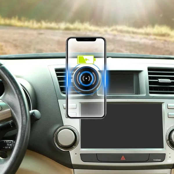 Qi Wireless Car Charger Magnetic Car Phone Charger 5W Charging Pad Air Vent Phone Mount Holder photo 3