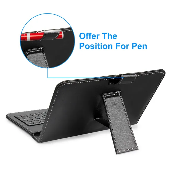 7.9in Protective Keyboard Case W/ Keyboard PU Leather Back Stand Tablet Cover Via USB 2.0 Cable photo 2