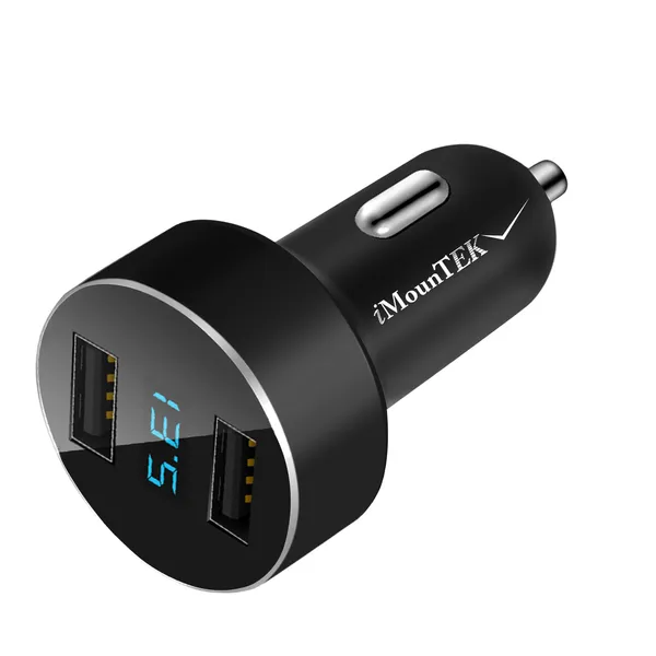 Universal 15W/3.1A Dual USB Car Charger Adapter Aluminum Alloy Fast Car Charging Adapter For IPhone XR XS Tablet PC photo 1